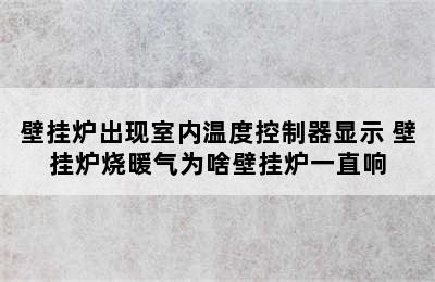 壁挂炉出现室内温度控制器显示 壁挂炉烧暖气为啥壁挂炉一直响